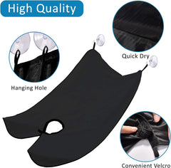 Beard Bib Beard Apron Gifts for Men Dad Fathers Day Anniversary Valentines Day Stocking Stuffers Christmas Gifts for Him Boyfriend Husband from Daughter Son Beard Trimming Catcher Bib Black