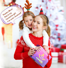 Mini Karaoke Machine with 2 Wireless Microphones, TOP Kids Gifts for Girls Ages 3, 4, 5, 6, 7, 8, 9,10,11,12 +Year Old, 4-12 Years Old Birthday Toy Gift for Girls Boys Party (Purple)