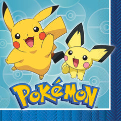 Pokémon Party Supplies Pack Serves 16: Dinner Plates Napkins Cups and Table Cover with Birthday Candles (Bundle For16)