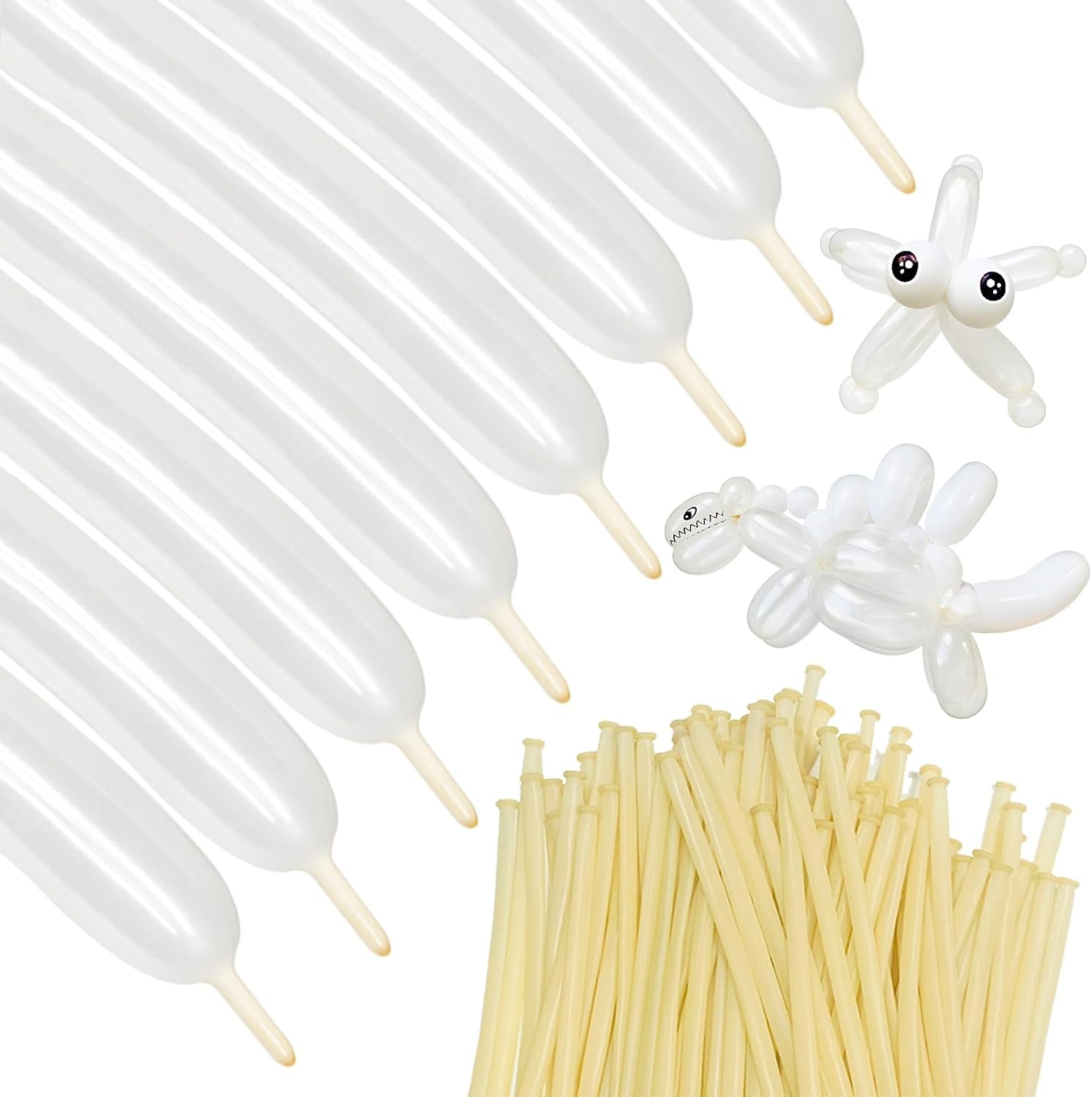 260 Balloons Clear, Thickening Long Balloons for Tying Arch, Twisting Latex Animals Magic Modeling Skinny Birthday Balloon for Kid‘S Party Wedding Decoartion Supply 100Pcs