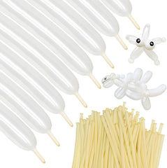 260 Balloons Clear, Thickening Long Balloons for Tying Arch, Twisting Latex Animals Magic Modeling Skinny Birthday Balloon for Kid‘S Party Wedding Decoartion Supply 100Pcs