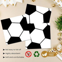 40 Pcs Soccer Plates and Napkins Party Supplies, Soccer Birthday Party Decorations Disposable Paper Plates and Napkins Tableware Set for Sports Theme Birthday Party Baby Shower Serves 20