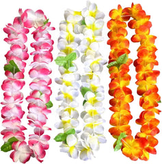 12PCS Hawaiian Leis Luau Party Decorations Tropical Party Favors Lei Hawaiian Flower Lei Perfect for Hawaiian Luaus Party Birthday Party Favors.
