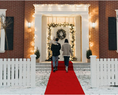 Red Carpet Runner for Party, 2.6X15 Ft, 130 GSM Felt Non-Woven Fabric, Hollywood Red Carpet for Event, Aisle Runner for Wedding Ceremony, Movie Theme Party Decorations, Red Runway Rug for Prom