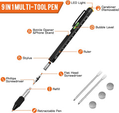 Gifts for Men, Fathers Day Dad Gifts from Daughter Son, 9 in 1 Multitool Pen, Tools Gadgets for Men, Birthday Christmas Stocking Stuffers for Adults Dad Husband Boyfriend Him