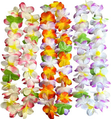 12PCS Hawaiian Leis Luau Party Decorations Tropical Party Favors Lei Hawaiian Flower Lei Perfect for Hawaiian Luaus Party Birthday Party Favors.