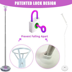 Balloon Column Stand Kit Set of 2, 7Ft Height Adjustable Balloon Arch Kit, Metal Telescopic Pillar Balloon Stand, Birthday Party, Graduation, Wedding Christmas Decorations