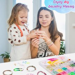Back to School Supplies - 5300 Clay Beads Bracelet Making Kit,Arts and Crafts for Kids Ages 8-12,Back to School Crafts Games Toys for 3-10 Year Old Birthday,Travel Essential