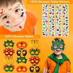 230PCS Dinosaur Party Favors - Dinosaur Birthday Party Supplies & Goodie Bags for Kids Birthday, Dino Themed Party Decorations Gifts Fillers Stuffers Toys