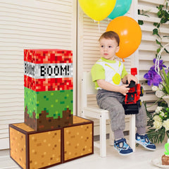 6Pieces Large Pixel Mine Party Boxes Pixel Video Game Party Decorations Pixel Miner Theme Birthday Party Supplies Pixel Miner Video Gaming Centerpieces Boxes for Kid Teen Gift Birthday Party Favor