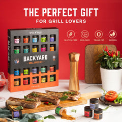 Grilling Spice Set Grill Seasoning Gifts, 20 Unique Spices and Seasonings Jars Gift Set, BBQ Gifts for Men, Dad, Husband, Father, Flavors like Chili, Cajun, Garlic, Steak, Rub, Herbs, Blend and More