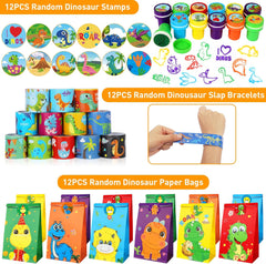 230PCS Dinosaur Party Favors - Dinosaur Birthday Party Supplies & Goodie Bags for Kids Birthday, Dino Themed Party Decorations Gifts Fillers Stuffers Toys