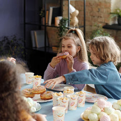 144 Piece Donut Grow up Party Supplies, Serves 24 Guests Disposable Sprinkle Paper Plates, Cocktail Napkins, Cups, Cutlery, Two Sweet Birthday Party Decorations