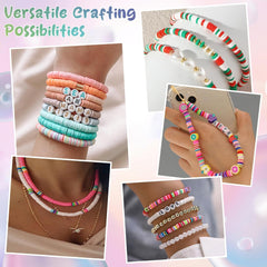 Back to School Supplies - 5300 Clay Beads Bracelet Making Kit,Arts and Crafts for Kids Ages 8-12,Back to School Crafts Games Toys for 3-10 Year Old Birthday,Travel Essential