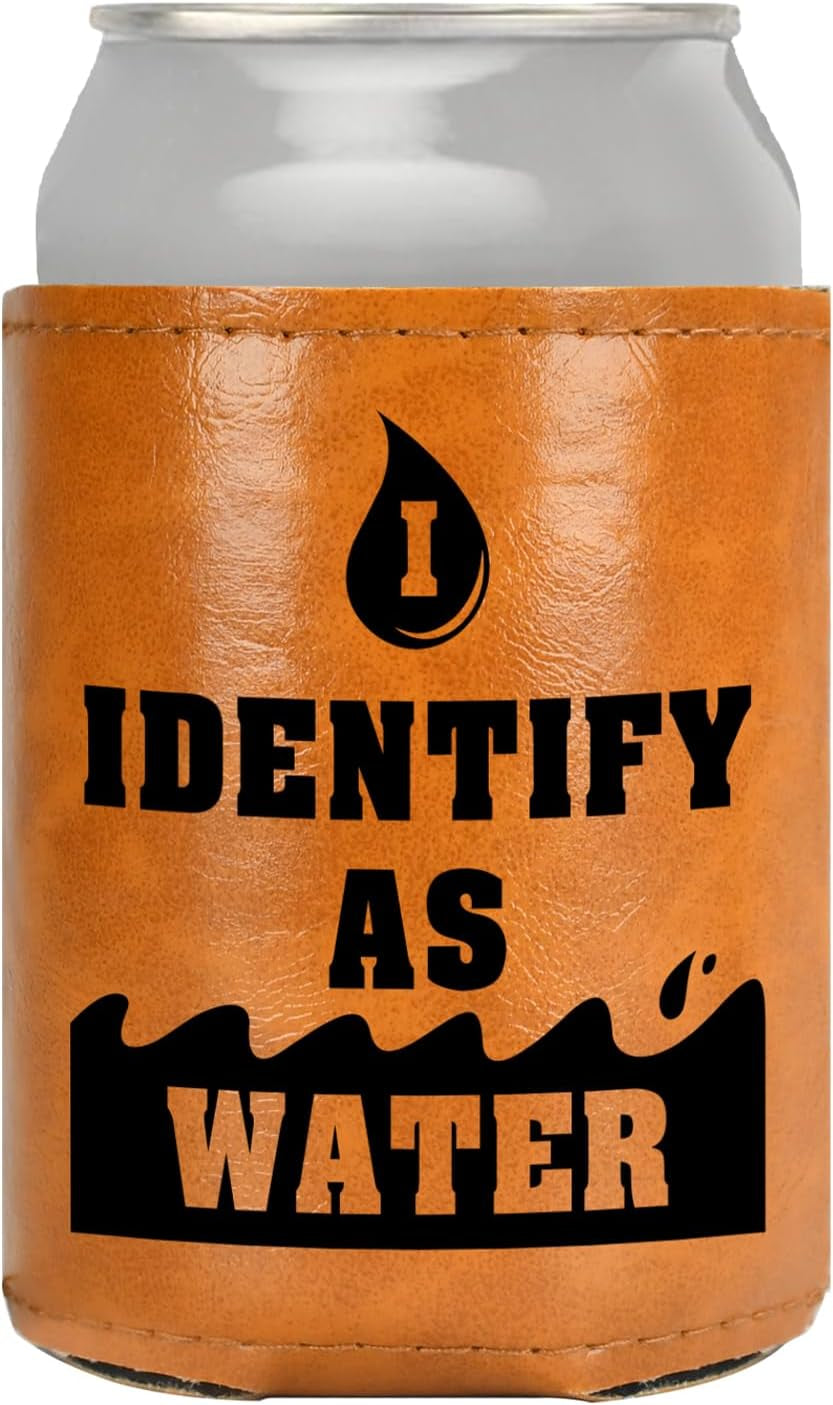 Fathers Day Dad Gifts for Dad from Daughter Son Wife Birthday Gifts for Men Fathers Day Funny Gag Mens Gifts Ldeas Leather Can Cooler for Men Christmas White Elephant Gifts for Adults