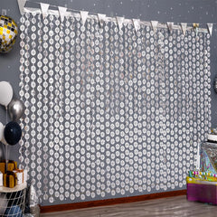 Disco Party Decorations, 2 Pack Disco Ball Photo Booth Props, 3.3X6.6 Ft Silver Foil Fringe Curtains Photo Backdrop for the 70S 80S Last Disco Bachelorette, Decades, Taylor Party Decor