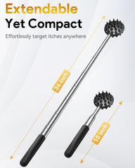 Telescoping Back Scratcher with 4Pcs Detachable Scratching Heads, Fathers Day Dad Gifts for Men Back Scratcher for Men/Dad/Women