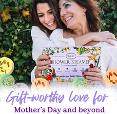 Shower Steamers Aromatherapy 8 Pack Gifts for Women Father Day Gift Dad Men, Birthday Gifts for Her Stress Relief Home Spa, Lavender Natural Essential Oil Self Care Relaxation Shower Bombs Teen