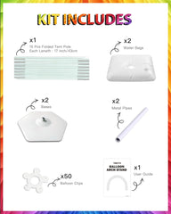 Balloon Arch Stand Kit, 10FT Wide & 7.5FT High Adjustable Balloon Arch Frame, Ideal for Party Decorations, Not Include Balloons