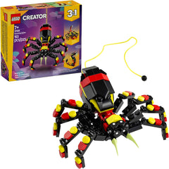 Creator 3 in 1 Wild Animals Surprising Spider Toy - Building Toy with 3 Build Options, Spider, Scorpion, or Snake - Animal Figures for Kids, Boys & Girls, Ages 7+ - Gift Idea for Birthday - 31159