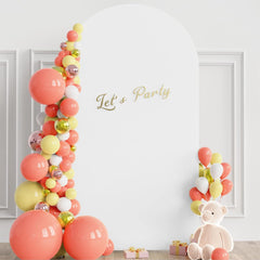 7.2FT Wedding Arch Cover Spandex Fitted Wedding Arch Stand Covers round Top Chiara Arch Backdrop Cover for Birthday Party Ceremony Banquet Decoration White (Cover 2.2M- White-A)