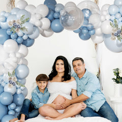 Dusty Balloon Arch Kit 126 Pcs Light Blue and White Arch Garland Kit 