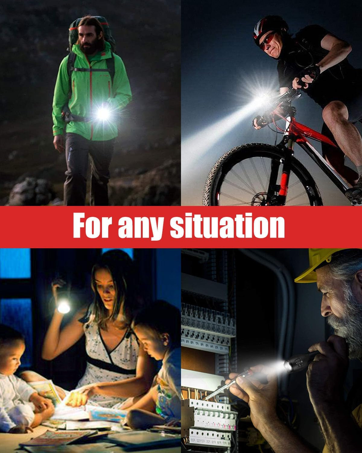 LED Flashlight 2 Pack, Bright Tactical Torch High Lumens with 5 Modes, Waterproof Zoomable Flash Light for Outdoor, Gifts for Father'S Day Camping Essentials Gear